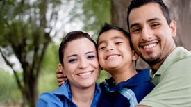 happy family with individual insurance in tucson